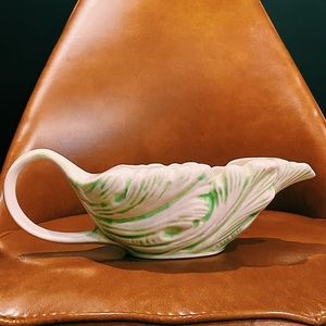 70s Vintage Handmade Pottery Gravy Boat